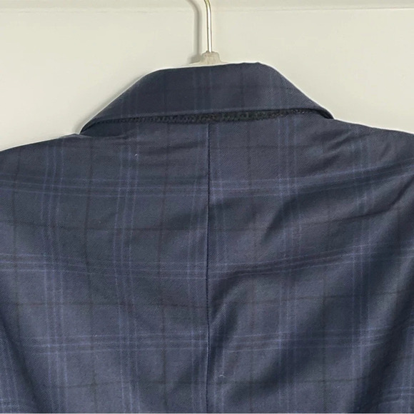 Peter Millar Blue Plaid Wool Sport Coat Blazer Suit Jacket nbnn - Picture 9 of 14